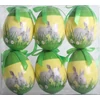 Kép 2/3 - *44719 HÚSVÉTI tojás festett fényes PVC nyuszis, csibés, Happy Easter 7,5cm