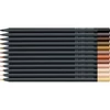 Kép 2/2 - *61185 SZÍNES CERUZA 12 FABER CASTELL Black Edition bőr színek 116414