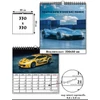 *54557 FALINAPTÁR 2026 Sportkocsik T-Calendar 33*33cm spirálozott