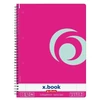 Kép 1/3 - FÜZET spirál A4 HERLITZ kockás 80l  CB x.book színes (pink, 11365590)