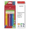 SZINESCERUZA 10 FABER Castell Junior trió+hegyező 116510