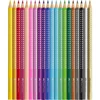 Kép 2/2 - SZINESCERUZA 20 FABER Castell Grip Sparkle 201641 +hegyező, fémdobozos