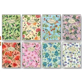 FÜZET A4 PIGNA kockás 42lap Natura flowers