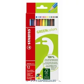 SZÍNES CERUZA 12 STABILO GREEN 6019