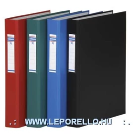 GYŰRŰSKÖNYV A4 4ring Donau PP 40/25mm cimkés D3735 (piros, D3735P)