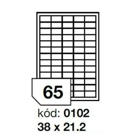 ETIKETT A4 38*21mm 25iv/csom JAC