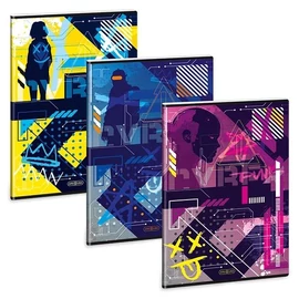 *10674 FÜZET A4 ARS UNA vonalas extra kapcsos 81-40 Cyberpunk