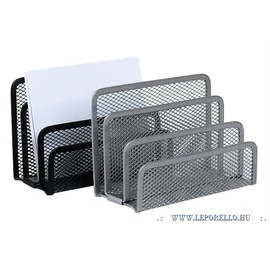 *12745 LEVÉLTARTÓ fémhálós Victoria fekete-ezüst