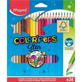 *16232 SZÍNES CERUZA 24 MAPED "Color'Peps" háromszögű