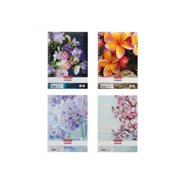 *17977 FÜZET spirál A5 HERLITZ kockás  80l Flower