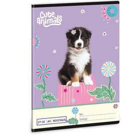 *18351-006 FÜZET A5 ARS UNA kockás  27-32 vegyes minta (Cute Animals-Aussie, 01.09008)