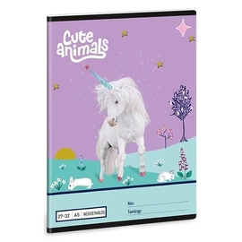 FÜZET A5 ARS UNA kockás  27-32 vegyes minta (Cute Animals-Puppy, 53633699)