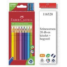 *22248 SZÍNES CERUZA 20 FABER Castell Junior trió+hegyező 116520