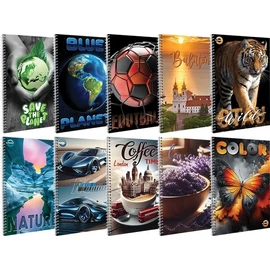 *22478 FÜZET spirál A4 T-Creativ MINTÁS kockás 70lap vegyes minta