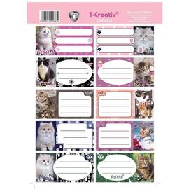 FÜZETCIMKE T-Creativ mintás 10db /1iv (Cats'23, N13041TCA)