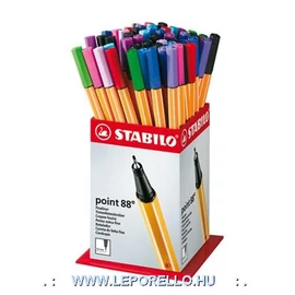 *27161-002 ROSTIRON tűfilc Stabilo Point 88  vegyes szinek (halvány cinóber, TST8830)