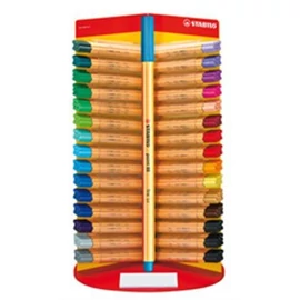 *27161-015 ROSTIRON tűfilc Stabilo Point 88  vegyes szinek (bíborvörös, TST8819)