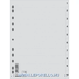 *27212 REGISZTERES ELV. A4  1-10 PVC szürke Donau DD77400