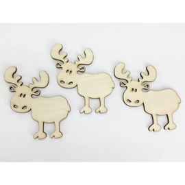 *27715 KAR. DEKOR fa dámszarvas natúr kb.9*11cm