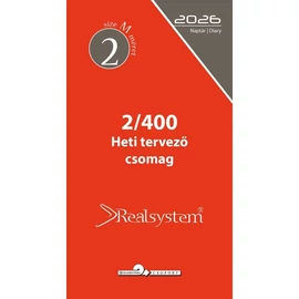 *30517 NAPTÁR betét Realsystem A6 Éves utántöltő, heti M (fehér)  2/400