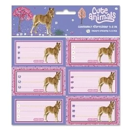 *32611-003 FÜZETCIMKE ARS UNA 3X6db=18db-os vegyes (Cute Animals-Horse, 15.20153)