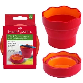 *32656-002 ECSETTÁL összecsukható FABER-CASTELL Clic&amp;Go (piros, FC181517)