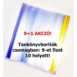 *32785 TANKÖNYVBORITÓ ÖNT.PP 45*26 viztiszta 10db/csom 60mic 9+1 AKCIÓ