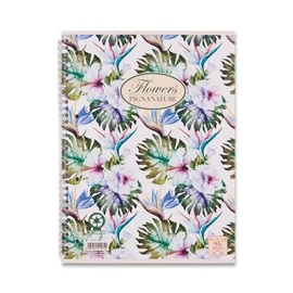 *32929 FÜZET spirál A5 PIGNA Nature Flowers kockás 60lap