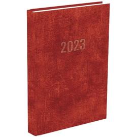 *33132 HATÁRIDŐNAPLÓ 2023 A5 napi T-Calendar Baladek Casina Balacron piros