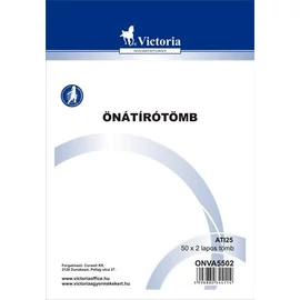 ÁTIRÓTÖMB VEGYKEZELT A5   2*50 VICTORIA