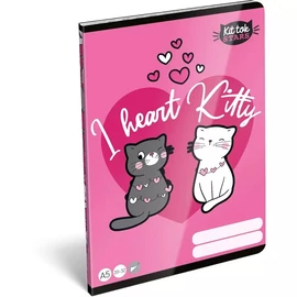 FÜZET A5 LIZZY kockás 27-32 KitTok Heart Kitty