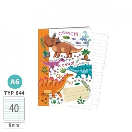 *35196-011 FÜZET A6 ARGUS vonalas 40lap 1598 (Roaar! Dino, 151461120)