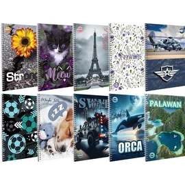 *35805 FÜZET spirál A5 T-Creatív MINTÁS sima 70l  vegyes minta