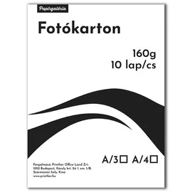 *37556 FOTOKARTON A4 fekete 10iv/160g