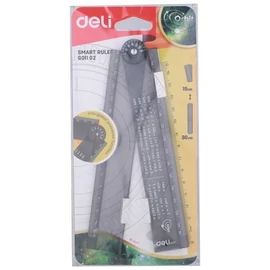 *38187 VONALZÓ egyenes DELI 30-15cm összecsukható
