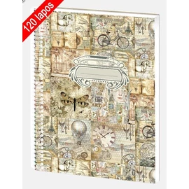 *38204 FÜZET spirál A4 CONCARD 120l kemény fedeles kockás, vonalas,