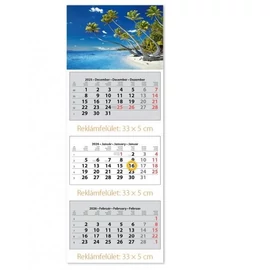 *39509 FALINAPTÁR SPEDITŐR 2026 3 tömbös 3 havi DAYLINER 33*88cm képes