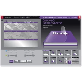 *41018 TANKÖNYVBORITÓ öntapadós 50*31 ARS UNA  10db/cs.öntapadós teljes felületen