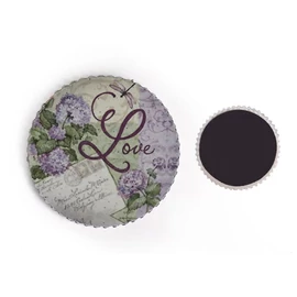 *41864 HŰTŐMÁGNES virágmintás kör alakú 7,2cm