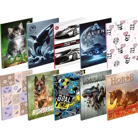 *42441 NOTESZ A7 papírfedelű T-CREATIV mintás 40lap