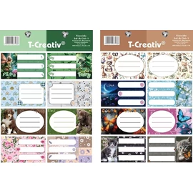*42442 FÜZETCIMKE T-Creativ mintás 8db /iv -2ív/csomag  Girls/Boys