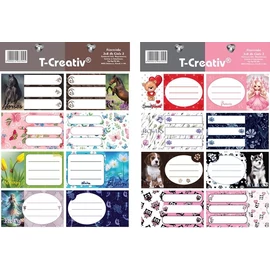 *42442 FÜZETCIMKE T-Creativ mintás 8db /iv -2ív/csomag  Girls/Boys