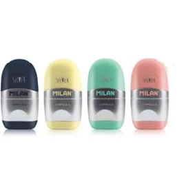 *42733 HEGYEZŐ+radír MILAN 1-es tartályos Capsule Silver4714112