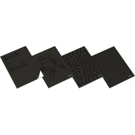 *43193 FÜZET A5 Ambar vonalas 40l Clever matt fekete alapon mintás