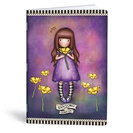 *43312 FÜZET A5 Lipamill Santoro kockás 40lap matt+glitter