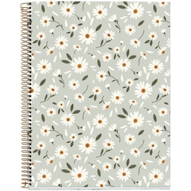 *43375 FÜZET spirál A4 MQ Green Flowers 4*30lap = karton fedl. 46933