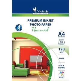 FOTÓPAPÍR A4 VICTORIA tintasugaras 120gr. matt "Universal"  50iv/dob