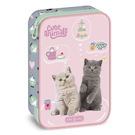 *43603-010 TOLLTARTÓ emeletes klapnis ARS UNA vegyes minta (Cute Animals - Tea Party, 15.20345)