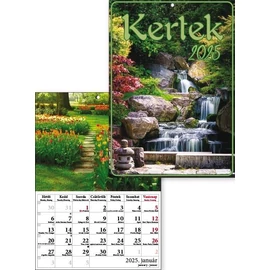 *43799 FALINAPTÁR 2025 Kertek T-Calendar A4 tűzött