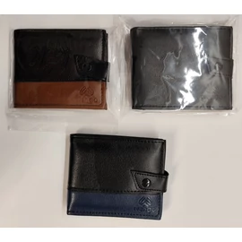 *44572 PÉNZTÁRCA bőr  fekvő, patentos